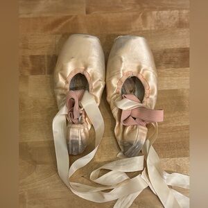 Used Pointe Shoes with Ribbons & Elastics